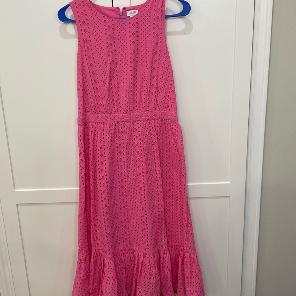Pink eyelet dress
